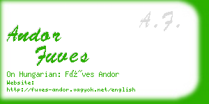 andor fuves business card